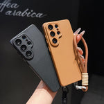 Custodia per telefono in TPU con texture a pois imitazione e cinturino., For Galaxy S24 FE 5G, For Galaxy S24 Ultra 5G, For Galaxy S24+ 5G, For Galaxy S24 5G