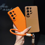 Custodia per telefono in TPU con texture a pois imitazione e cinturino., For Galaxy S24 FE 5G, For Galaxy S24 Ultra 5G, For Galaxy S24+ 5G, For Galaxy S24 5G