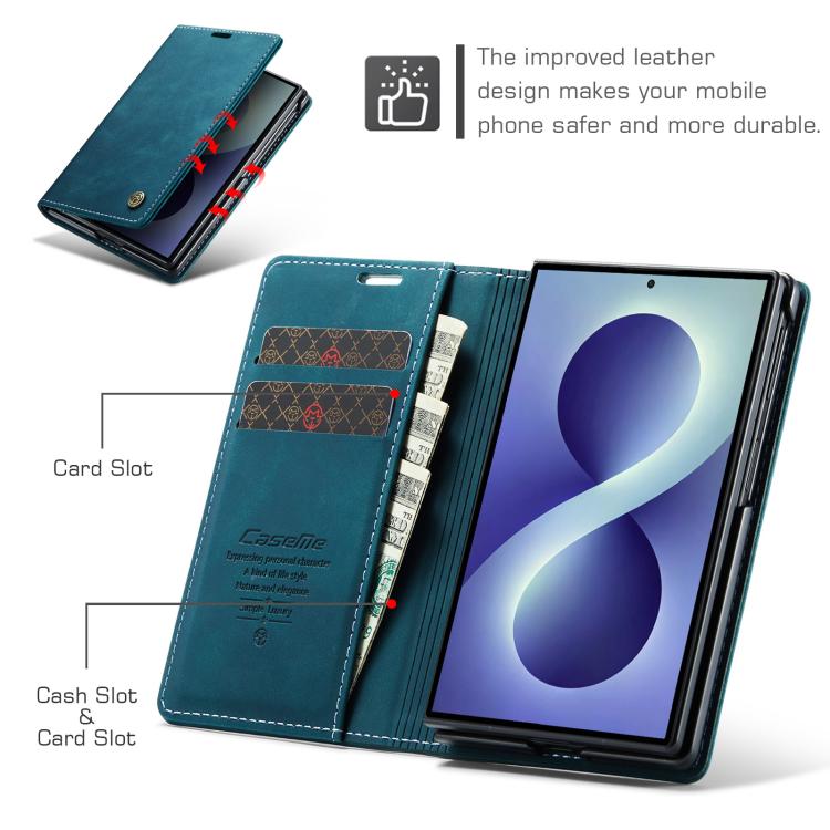 Custodia per telefono multifunzionale in pelle con apertura orizzontale CaseMe 013, For Galaxy Z Fold8 5G, For Galaxy Z Fold8 Ultra 5G