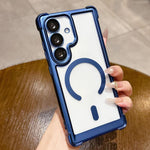 Custodia magnetica per telefono in acrilico opaco galvanizzato, For Galaxy S24 5G