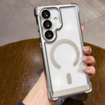 Custodia magnetica per telefono in acrilico opaco galvanizzato, For Galaxy S24 5G