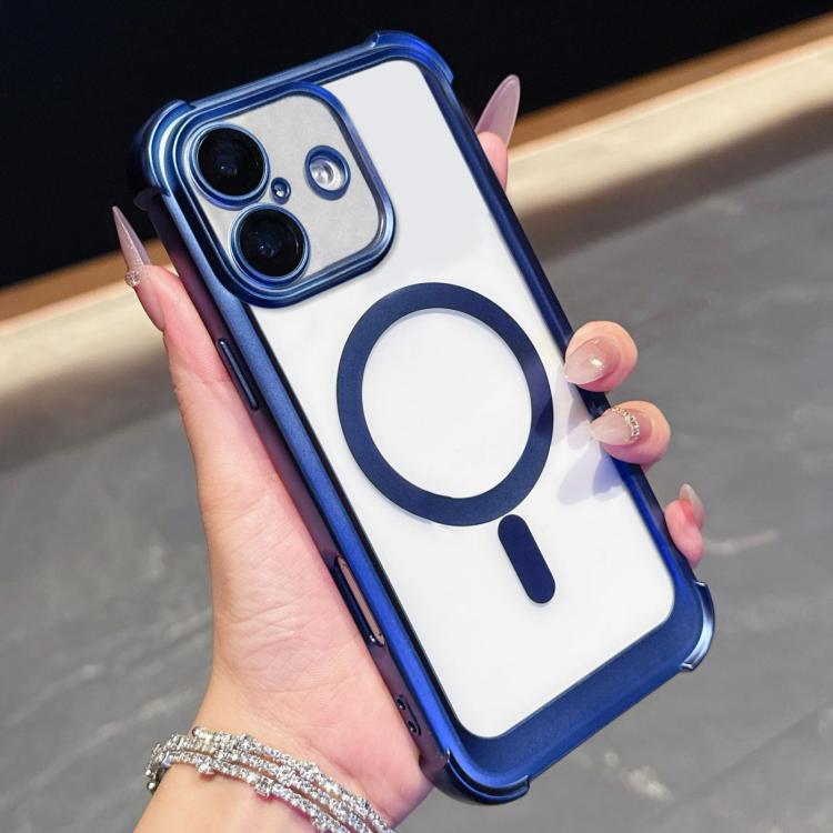 Custodia magnetica in acrilico opaco per iPhone 16 Plus