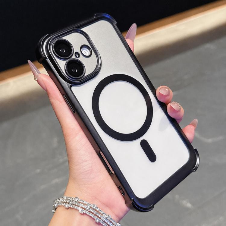 Custodia magnetica in acrilico opaco per iPhone 16 Plus