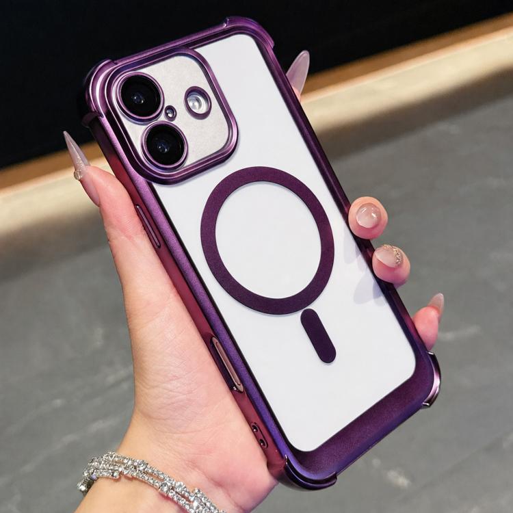 Custodia magnetica in acrilico opaco per iPhone 16 Plus