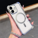 Custodia magnetica in acrilico opaco per iPhone 16 Plus