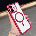 Custodia magnetica in acrilico opaco per iPhone 16 Plus