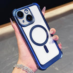 Custodia magnetica per telefono in acrilico opaco galvanizzato, For iPhone 14 Plus, For iPhone 14, For iPhone 14 Pro