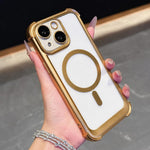 Custodia magnetica per telefono in acrilico opaco galvanizzato, For iPhone 14 Plus, For iPhone 14, For iPhone 14 Pro