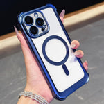 Custodia magnetica per telefono in acrilico opaco galvanizzato, For iPhone 14 Plus, For iPhone 14, For iPhone 14 Pro