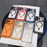 Custodia magnetica per telefono in acrilico opaco galvanizzato, For iPhone 14 Plus, For iPhone 14, For iPhone 14 Pro