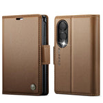 Custodia per telefono in pelle CaseMe 023 con fibbia a farfalla, texture litchi, protezione RFID e antifurto., For Galaxy Z Fold8 5G, For Galaxy Z Fold8 Ultra 5G