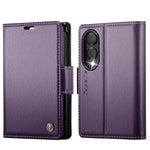 Custodia per telefono in pelle CaseMe 023 con fibbia a farfalla, texture litchi, protezione RFID e antifurto., For Galaxy Z Fold8 5G, For Galaxy Z Fold8 Ultra 5G