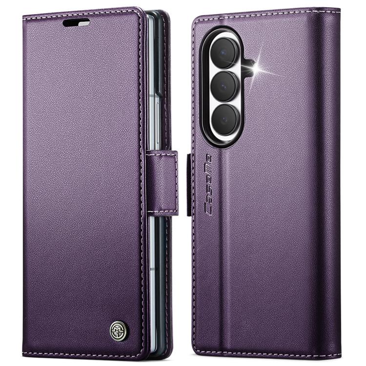 Custodia per telefono in pelle CaseMe 023 con fibbia a farfalla, texture litchi, protezione RFID e antifurto., For Galaxy Z Fold8 5G, For Galaxy Z Fold8 Ultra 5G