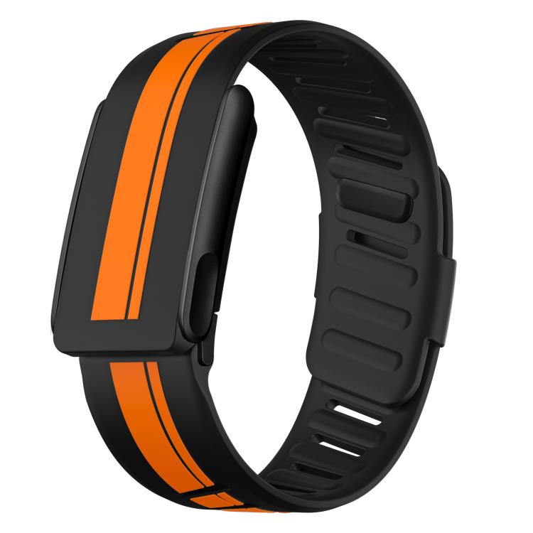 Lunetta nera in resina con cinturino silicone per WHOOP 5.0