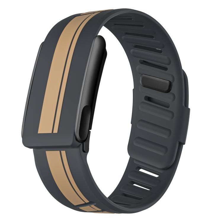 Lunetta nera in resina con cinturino silicone per WHOOP 5.0