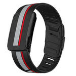 Lunetta nera in resina con cinturino silicone per WHOOP 5.0