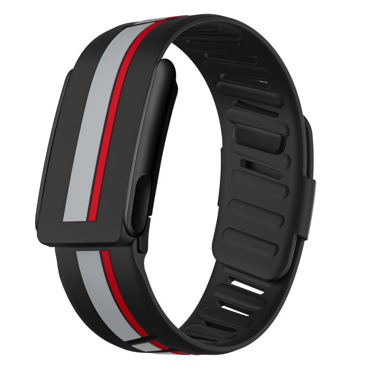 Lunetta nera in resina con cinturino silicone per WHOOP 5.0