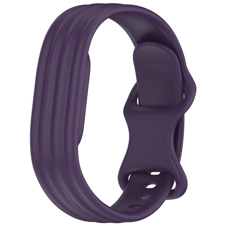 Cinturino per orologio in TPU tinta unita con fibbia a farfalla a righe verticali e motivo a farfalla colorata., For Google Fitbit Air