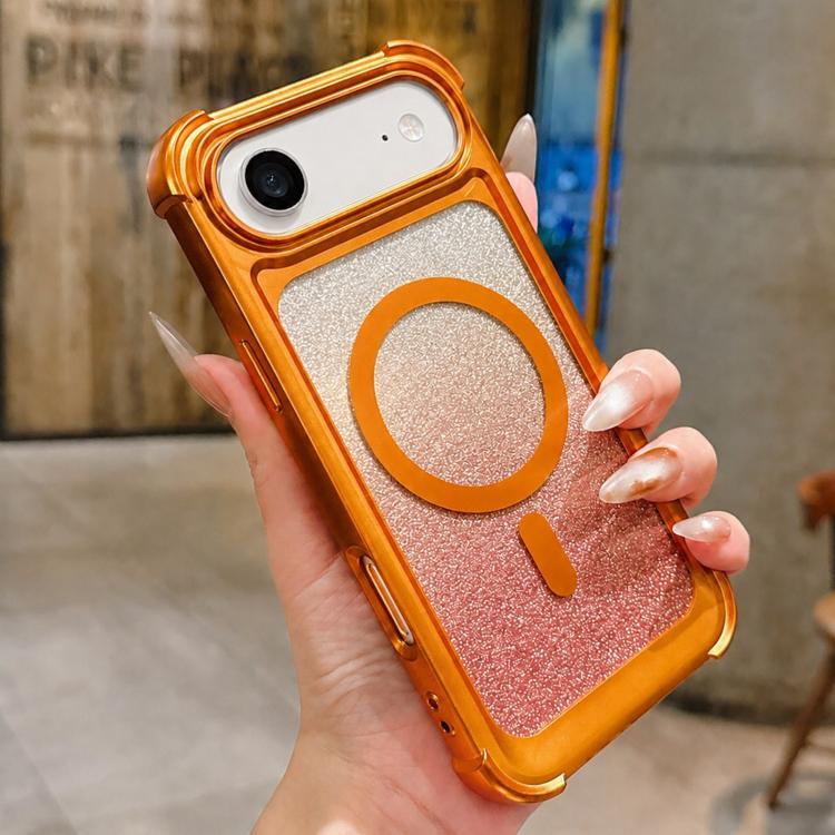 Custodia magnetica in acrilico opaco con glitter per iPhone Air