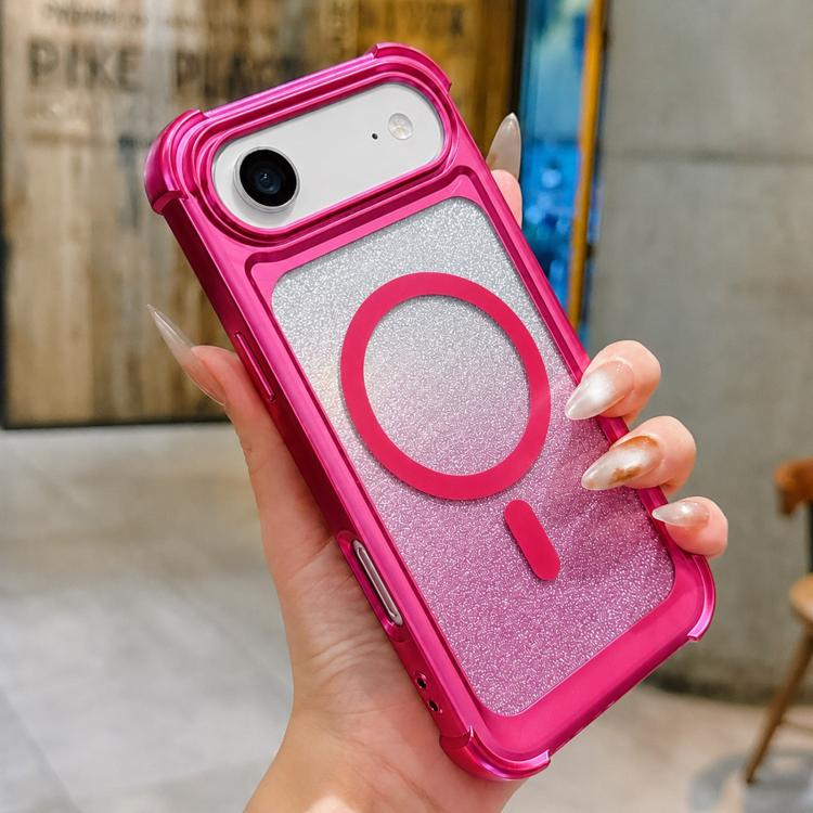 Custodia magnetica in acrilico opaco con glitter per iPhone Air