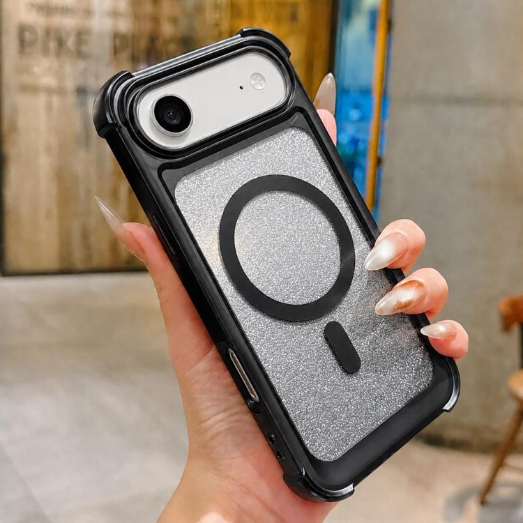 Custodia magnetica in acrilico opaco con glitter per iPhone Air
