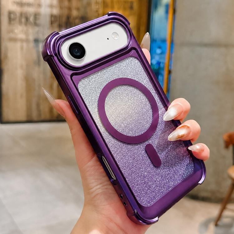 Custodia magnetica in acrilico opaco con glitter per iPhone Air