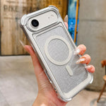 Custodia magnetica in acrilico opaco con glitter per iPhone Air