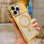 Custodia magnetica in acrilico opaco con glitter per iPhone Air