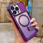 Custodia magnetica in acrilico opaco con glitter per iPhone Air