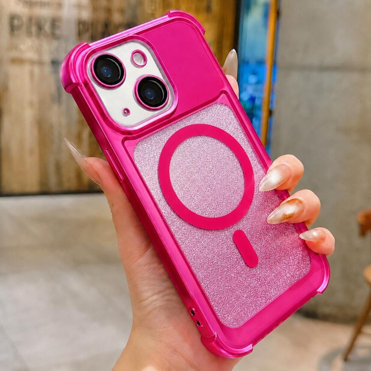 Custodia magnetica acrilico opaco glitter per iPhone 13