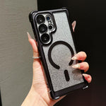 Custodia magnetica per telefono in acrilico opaco con glitter e effetto sfumato galvanizzato., For Galaxy S26+ 5G, For Galaxy S26 Ultra 5G, For Galaxy S26 5G