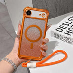 Custodia magnetica acrilico opaco con glitter per iPhone Air