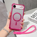 Custodia magnetica acrilico opaco con glitter per iPhone Air
