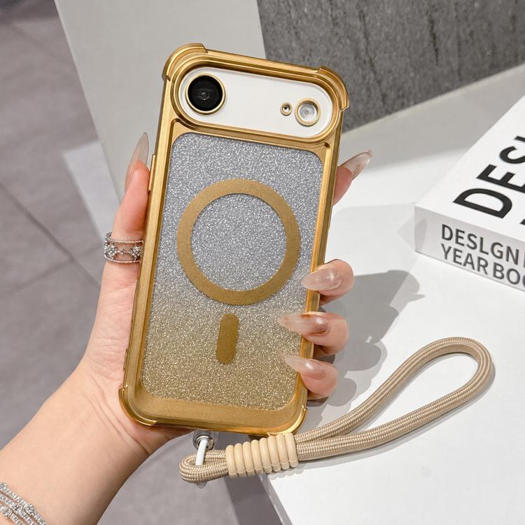Custodia magnetica acrilico opaco con glitter per iPhone Air