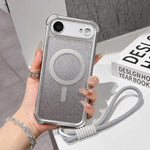 Custodia magnetica acrilico opaco con glitter per iPhone Air
