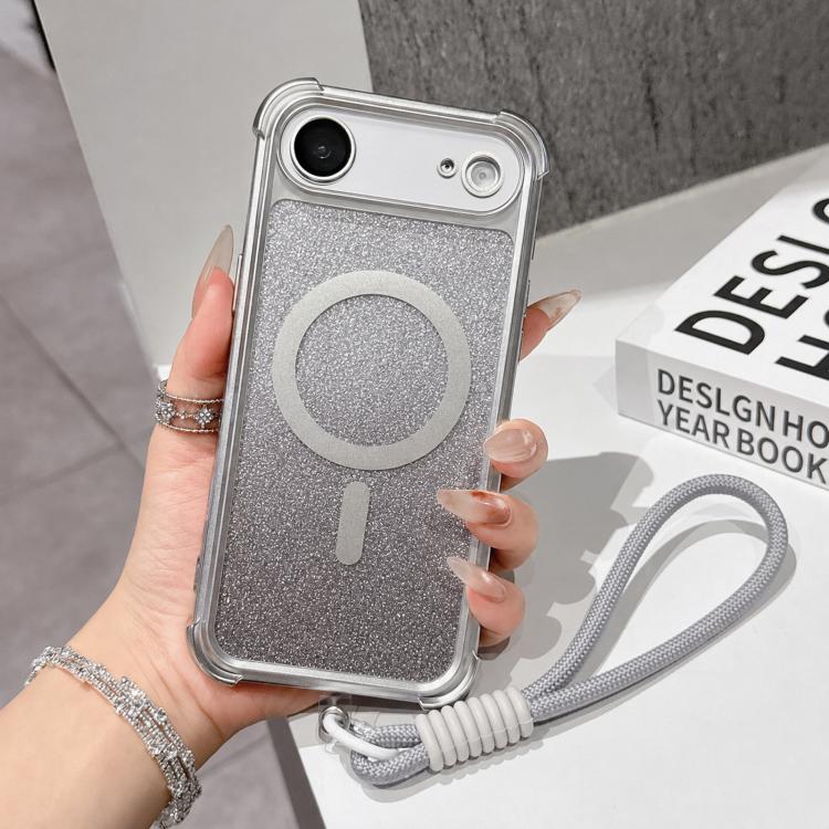 Custodia magnetica acrilico opaco con glitter per iPhone Air
