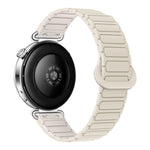 Cinturino per orologio magnetico in silicone a forma di I con pulsante a pressione, 18mm