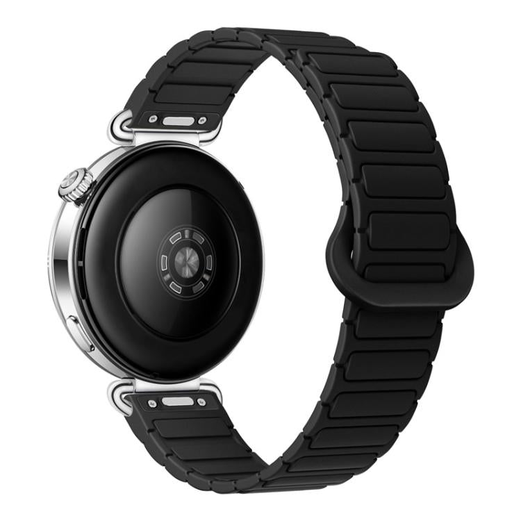 Cinturino per orologio magnetico in silicone a forma di I con pulsante a pressione, 18mm