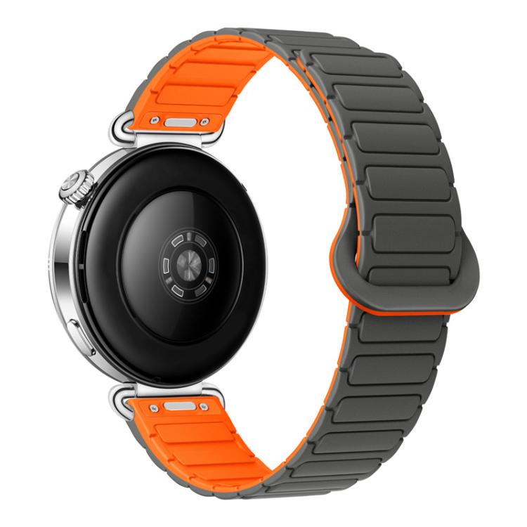 Cinturino per orologio magnetico in silicone a forma di I con pulsante a pressione, 18mm