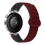 Cinturino per orologio magnetico in silicone a forma di I con pulsante a pressione, 18mm