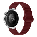 Cinturino per orologio magnetico in silicone a forma di I con pulsante a pressione, 18mm