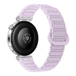 Cinturino per orologio magnetico in silicone a forma di I con pulsante a pressione, 18mm