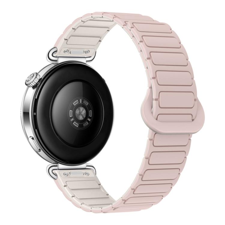 Cinturino per orologio magnetico in silicone a forma di I con pulsante a pressione, 18mm