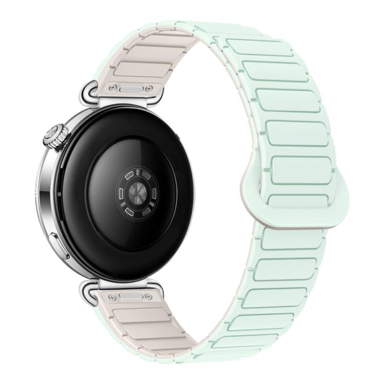 Cinturino per orologio magnetico in silicone a forma di I con pulsante a pressione, 18mm