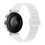 Cinturino per orologio magnetico in silicone a forma di I con pulsante a pressione, 18mm