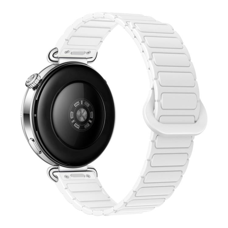Cinturino per orologio magnetico in silicone a forma di I con pulsante a pressione, 18mm