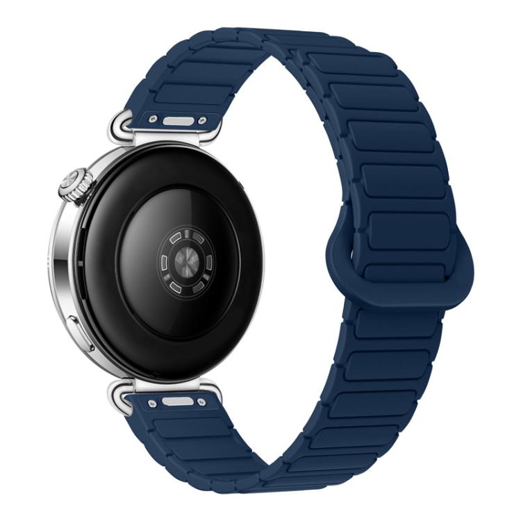 Cinturino per orologio magnetico in silicone a forma di I con pulsante a pressione, 18mm