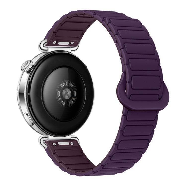 Cinturino per orologio magnetico in silicone a forma di I con pulsante a pressione, 18mm