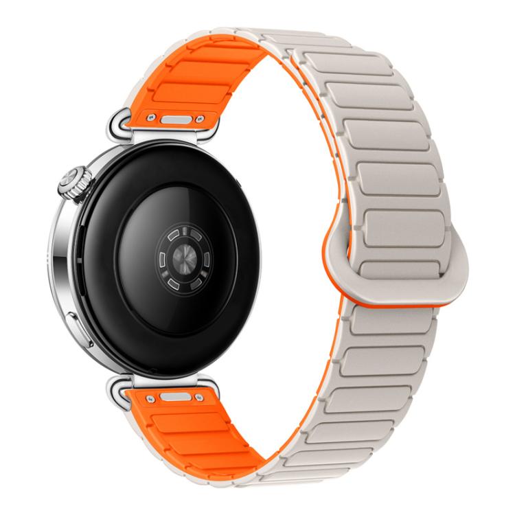 Cinturino per orologio magnetico in silicone a forma di I con pulsante a pressione, 18mm