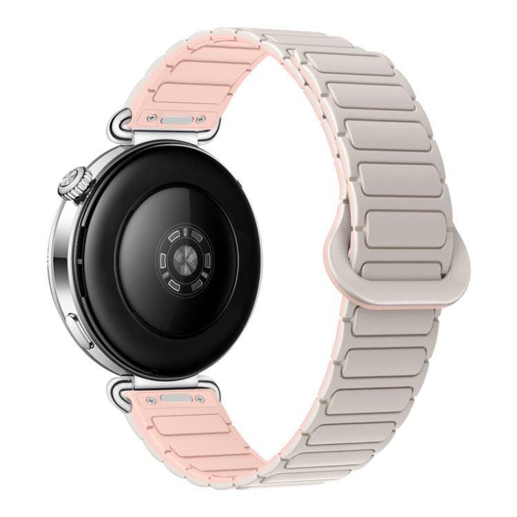 Cinturino per orologio magnetico in silicone a forma di I con pulsante a pressione, 18mm